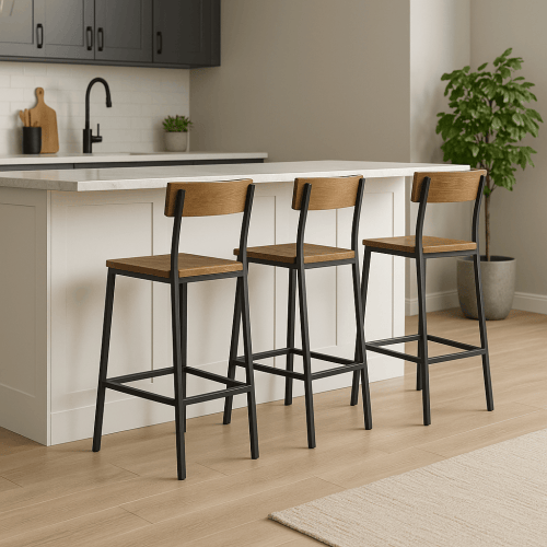 Hoker do wyspy z oparciem – komfortowy wybór do kuchni otwartej