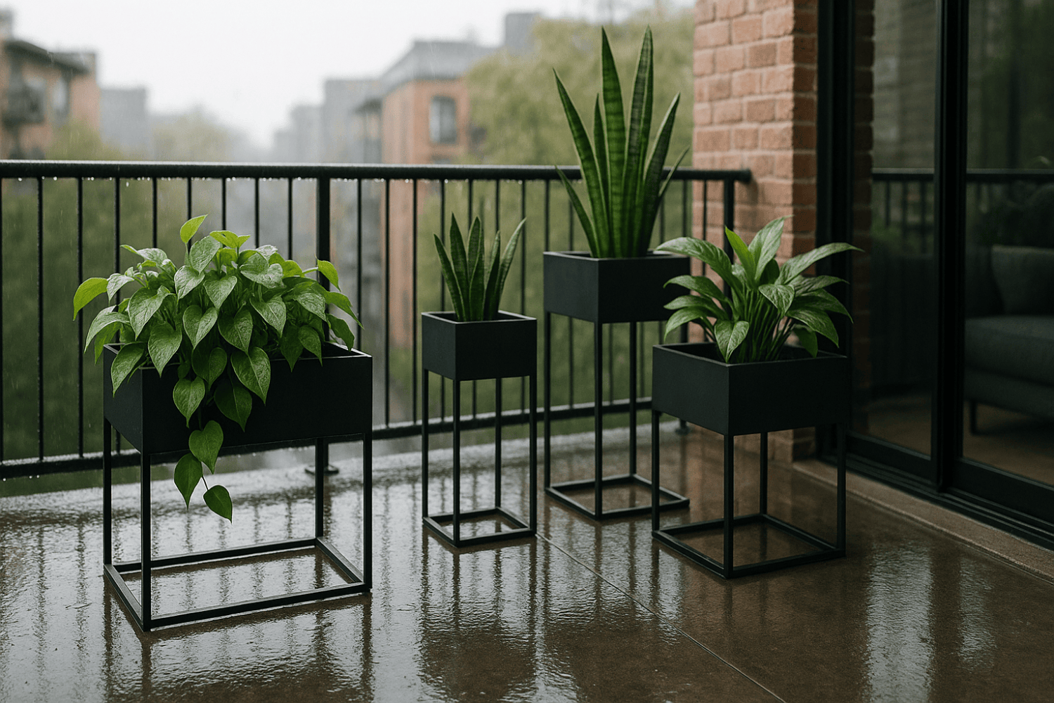 Czy donice z metalowym stelażem są odporne na wilgoć?