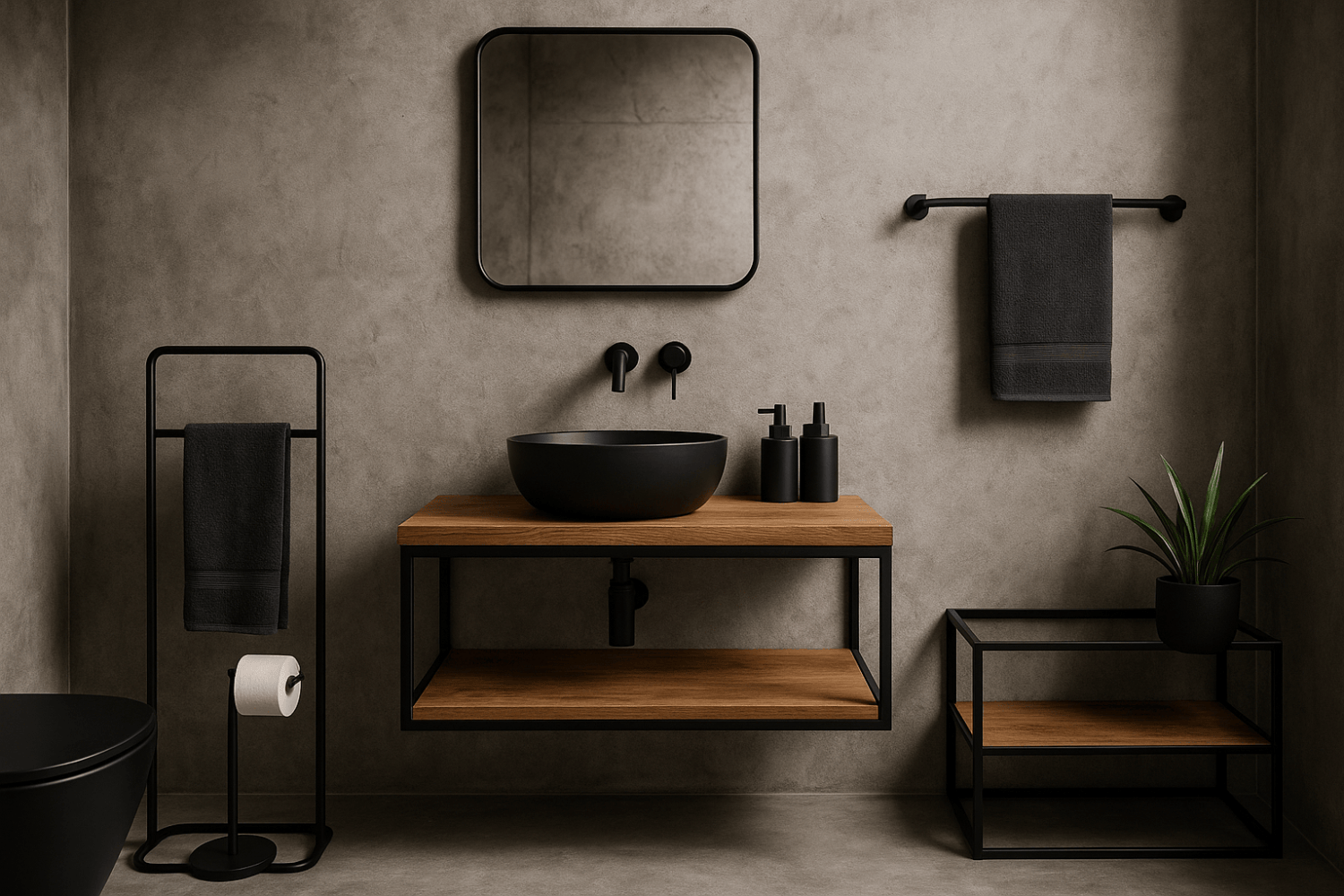 Czy warto wybrać czarne akcesoria łazienkowe do stylu loftowego?