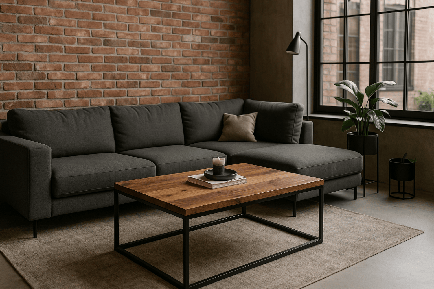 Jak dopasować stolik do narożnika w salonie loftowym?